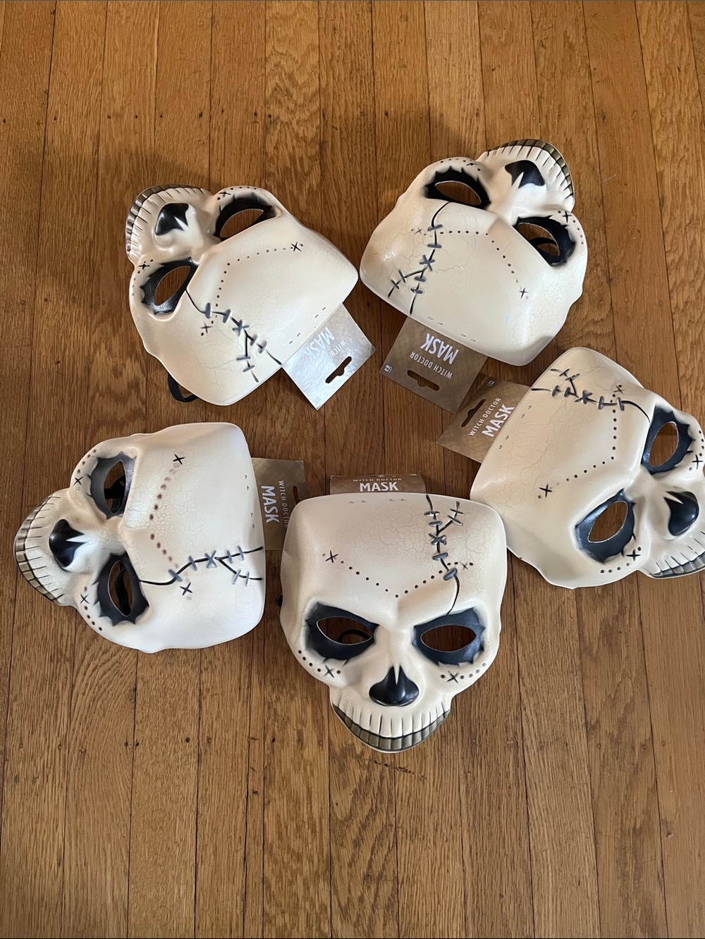 Witch Doctor Halloween Mask-Set of 5- New